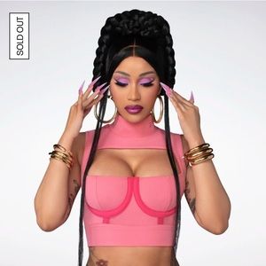 Reebok Cardi B pink top size M